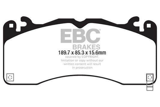 EBC 15-23 Ford Mustang 5.0L (Gen 6) Redstuff Front Brake Pads