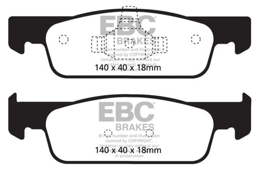 EBC 2016-2017 Smart Fortwo 0.9L Turbo Yellowstuff Front Brake Pads