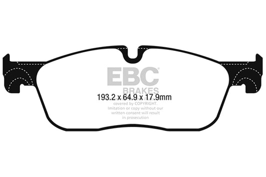 EBC 2016+ Jaguar F-Pace 2.0L TD (180) Yellowstuff Front Brake Pads