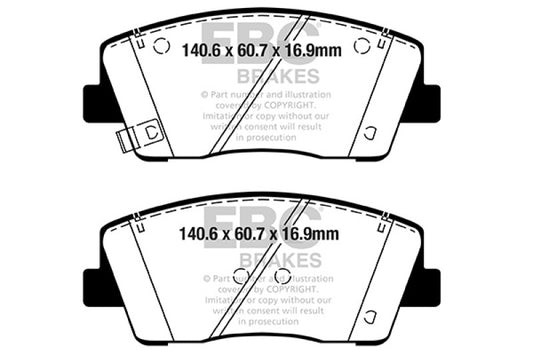 EBC 2019+ Genesis G70 2.0L Turbo Greenstuff Front Brake Pads