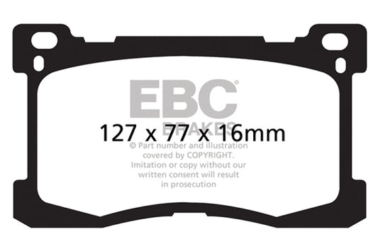 EBC 12+ Hyundai Equus 5.0 Yellowstuff Front Brake Pads