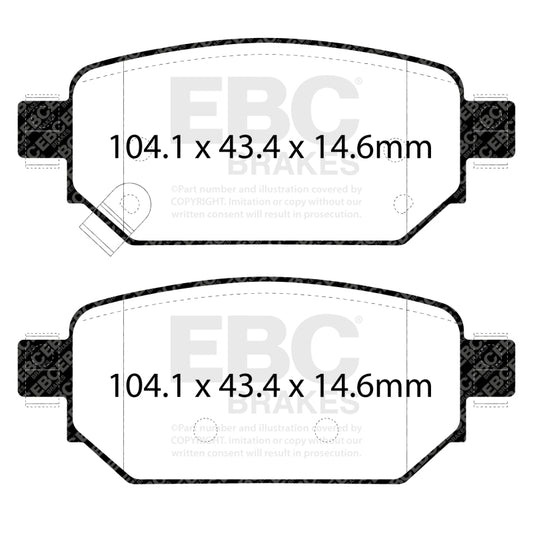 EBC 2017+ Mazda 3 2.0L Ultimax2 Rear Brake Pads