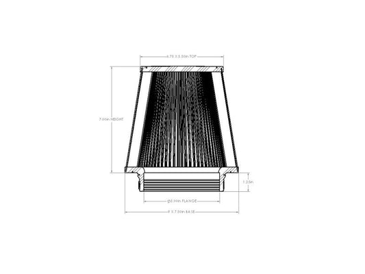 aFe Magnum FORCE Intake Replacement Air Filter w/ D2 Dry Media 5in x(9x7.5)in x(6-3/4x5.5)in x7in