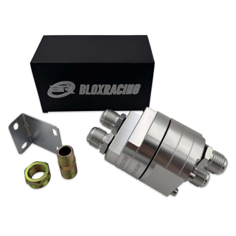 BLOX Racing Remote Oil Filter Relocation Kit - Silver