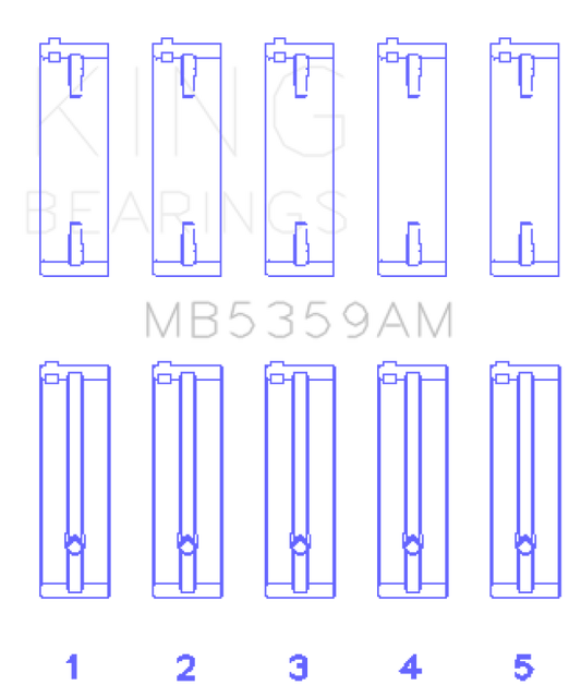 King Engine Bearings Mazda FE 2.0L Main Bearing Set