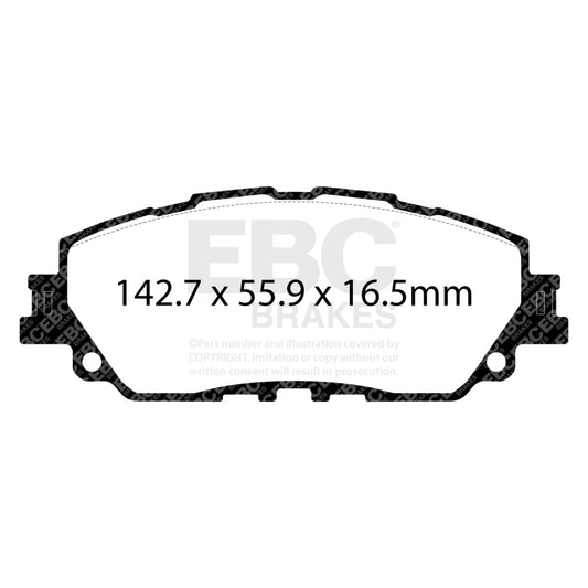 EBC 2019+ Lexus UX200 2.0L Turbo Greenstuff Front Brake Pads