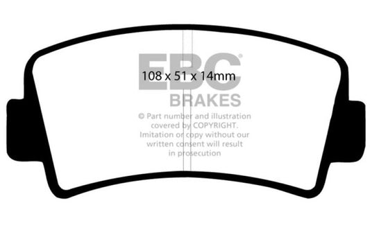 EBC 78-83 Mazda RX7 2.3 (1.1 Rotary)(Rear Drums) Ultimax2 Front Brake Pads