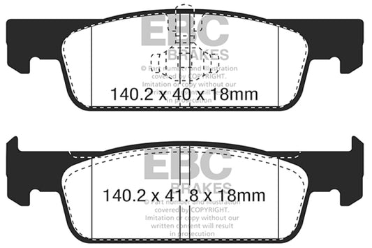 EBC 2016-2017 Smart Fortwo 0.9L Turbo Ultimax2 Front Brake Pads