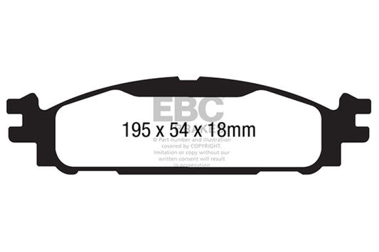 EBC 11+ Ford Explorer 2.0 Turbo 2WD Yellowstuff Front Brake Pads