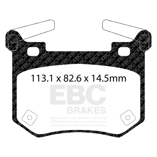 EBC 2019+ Genesis G70 2.0T (Brembo) Yellowstuff Rear Brake Pads