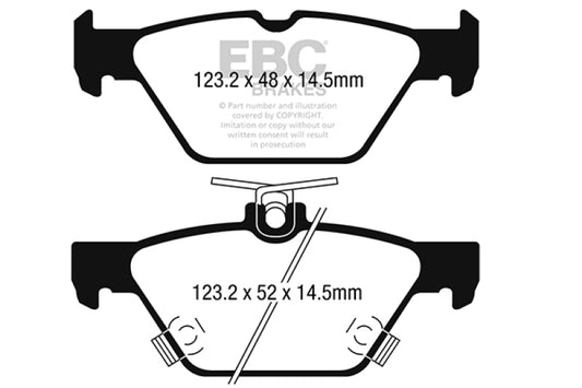 EBC 15-17 Subaru Outback / Legacy Greenstuff 2000 Series Sport Rear Brake Pads