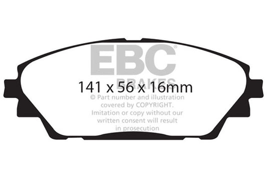 EBC 14+ Mazda 3 2.0 (Japan Build) Ultimax2 Front Brake Pads