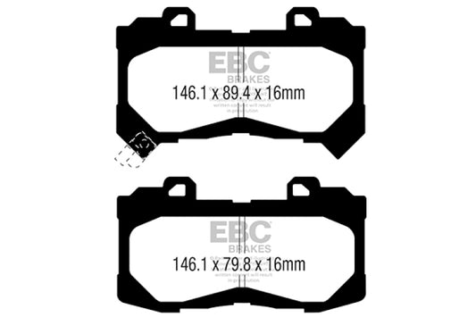 EBC 15+ Chevrolet Colorado 2.5 Yellowstuff Front Brake Pads
