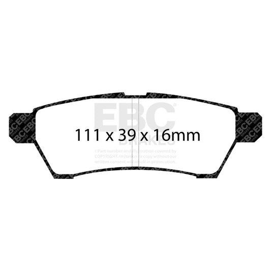 EBC 05+ Nissan Frontier 2.5 2WD Yellowstuff Rear Brake Pads