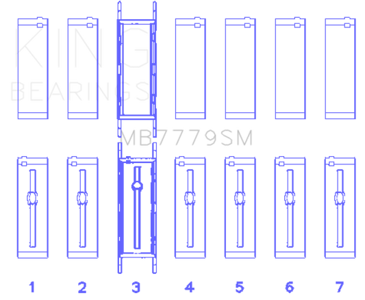 King Engine Bearings BMW B58B30A (Size 0.50 Oversized) Main Bearing Set
