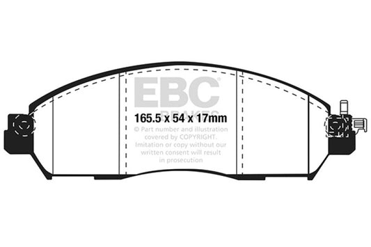 EBC 17+ Nissan Leaf Electric Ultimax Front Brake Pads