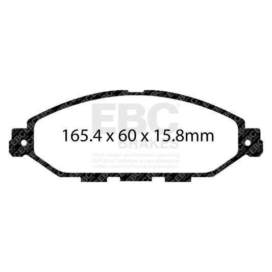 EBC 12-13 Infiniti JX35 3.5 Yellowstuff Front Brake Pads