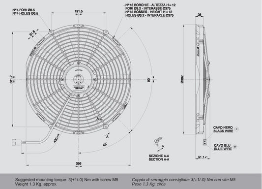 Spal Brushed 14” Puller Fans