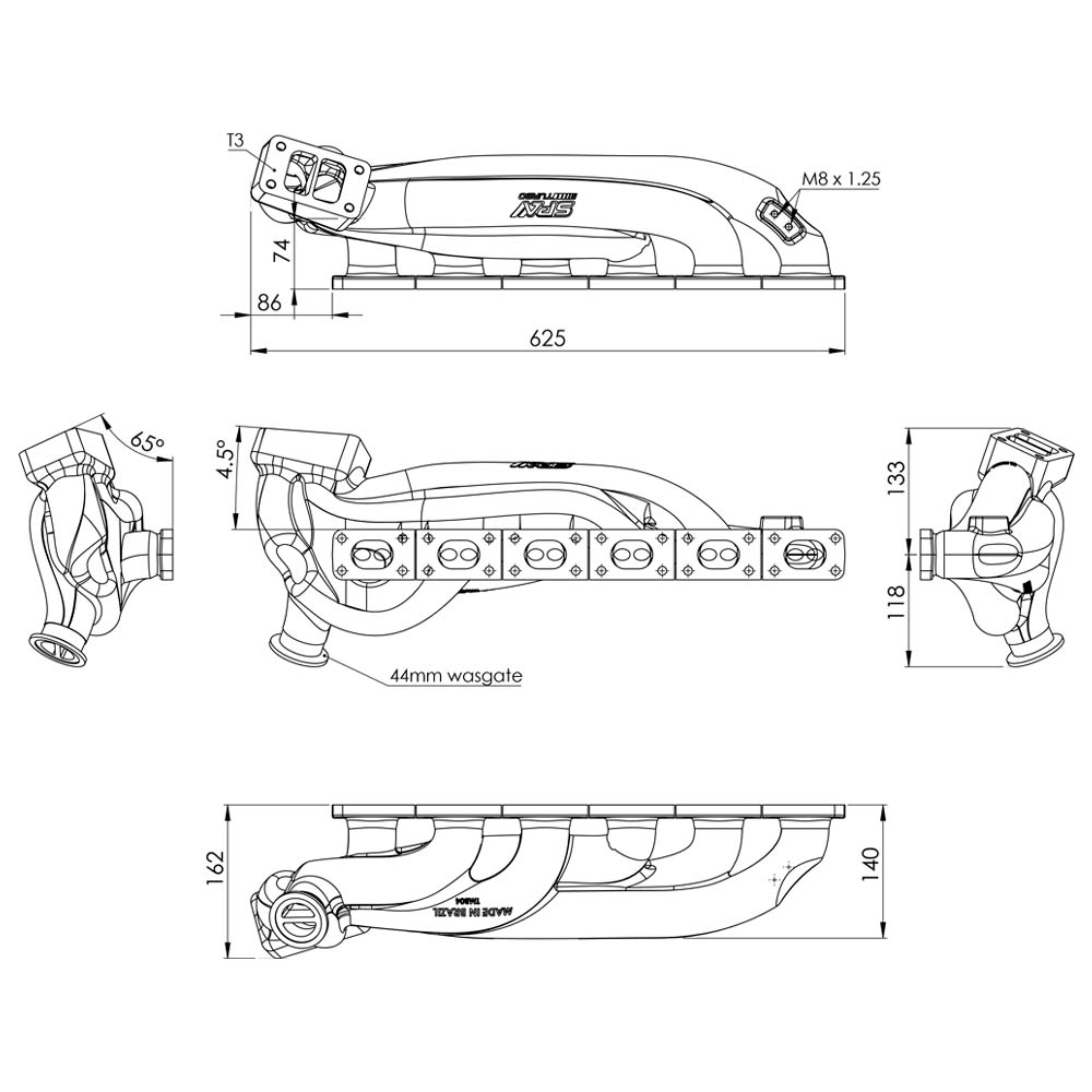 BMW E36 325 328 (M50/M52) TWIN SCROLL TOP MOUNT CAST TURBO MANIFOLD V-BAND WASTEGATE - PRE SALE