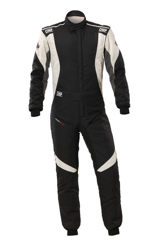 OMP FIRST EVO OVERALL my2025 FIA 8856-2018/SFI NAVY BLUE / FLUO ORANGE SZ 54