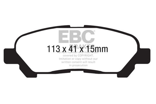 EBC 09-13 Toyota Highlander 2.7 2WD/4WD Yellowstuff Rear Brake Pads