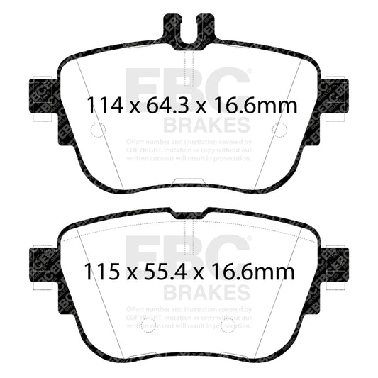 EBC 2017+ Mercedes-Benz E300 (W213) Ultimax Rear Brake Pads