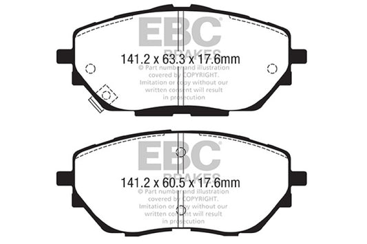 EBC 2017+ Toyota C-HR 2.0L Yellowstuff Front Brake Pads