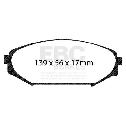 EBC 00-02 Acura MDX 3.5 Yellowstuff Front Brake Pads