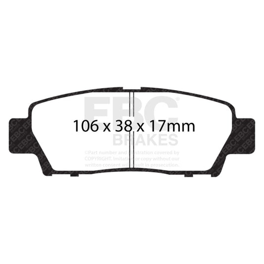 EBC 95-96 Toyota Avalon 3.0 Yellowstuff Rear Brake Pads
