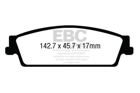 EBC 15+ Gac Yukon XL / Denali XL 1500 Extra Duty Rear Brake Pads