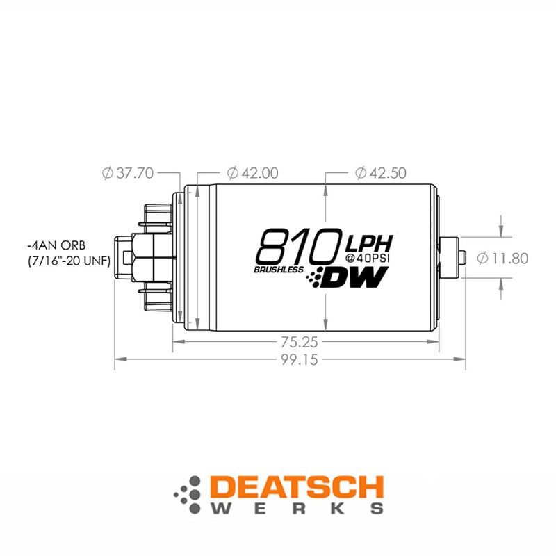 Nuke Performance - Deatschwerks DW810 in-tank brushless fuel pump kit