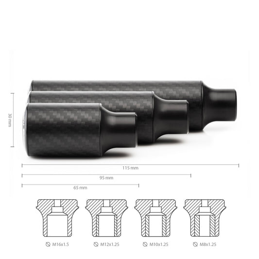 Nuke Performance - Gear Knob Cavernous Carbon 40, Matte finish