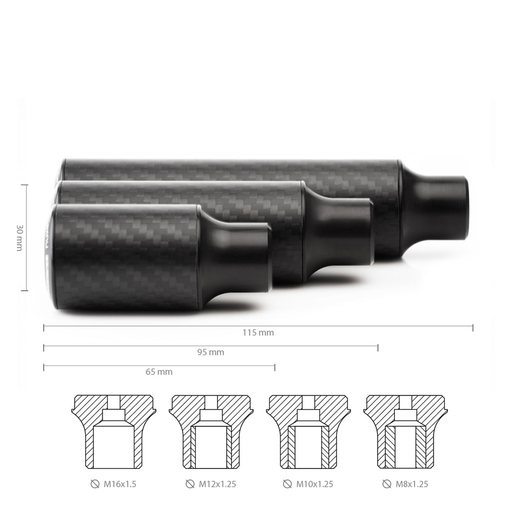 Nuke Performance - Gear Knob Cavernous Carbon 70, Matte finish