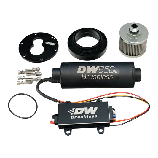 Deatschwerks In-tank pump adapter + DW650iL Brushless and Controller 650lph fuel pump, for 3.5L surge tank