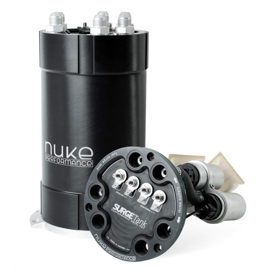 Nuke Performance 2G Fuel Surge Tank 3.0 Liter Up To 3 AEM, Walbro, or Deatschwerks Pumps