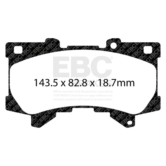EBC 2022+ Lexus LX600 3.5TT Greenstuff Front Brake Pads