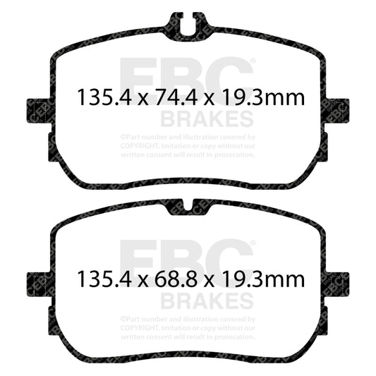 EBC 2019+ Mercedes-Benz A220 Sedan (V177) 2.0L Turbo Yellowstuff Front Brake Pads