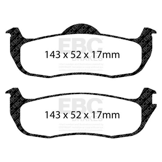 EBC 04-05 Infiniti QX56 5.6 Greenstuff Rear Brake Pads
