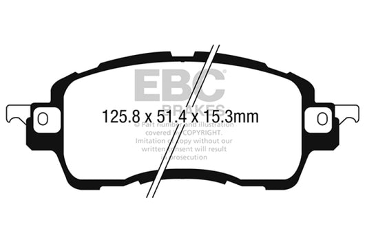 EBC 2016 Scion IA 1.5L Yellowstuff Front Brake Pads