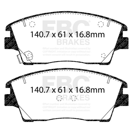 EBC 2016+ Hyundai Tucson Ultimax2 Front Brake Pads
