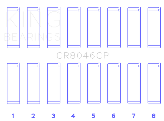 King Engine Bearings Porsche M 48.00 / M 48.50 (Size STD) Rod Bearing Set