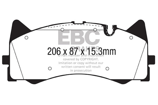 EBC 2015+ Mercedes-Benz C63 Amg (W205) 4.0L Twin Turbo Bluestuff Front Brake Pads