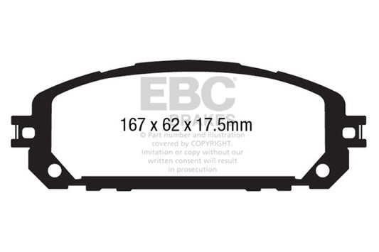EBC 2019+ Jeep Cherokee 2.0T Extra Duty Front Brake Pads