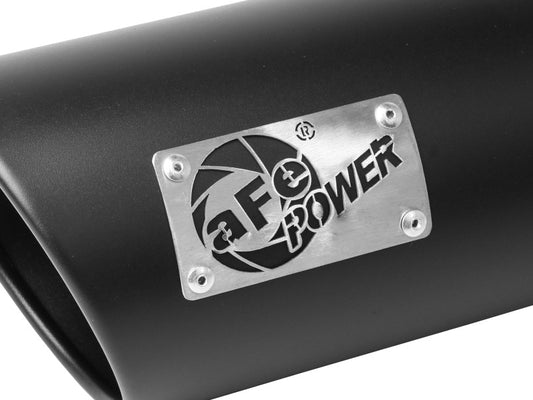 aFe MACH Force-Xp 304 Stainless Steel Clamp-on Exhaust Tip Black 3in Inletx4-1/2in Outletx12in L