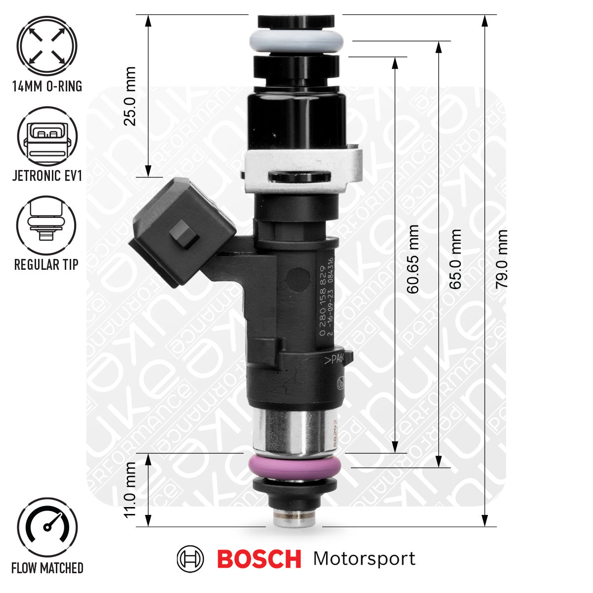 Nuke Performance - Bosch injector 2200cc NGI2, 65mm (EV14L), 5pcs flow matched