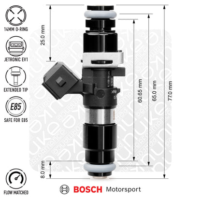 Nuke Performance - Bosch injector 870cc, 65mm (EV14L), 6pcs flow matched