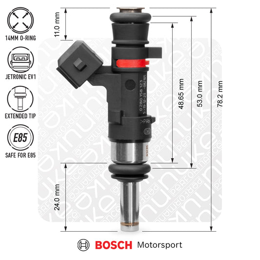 Nuke Performance - Bosch injector 627cc, 53mm (EV14S), 4pcs flow matched