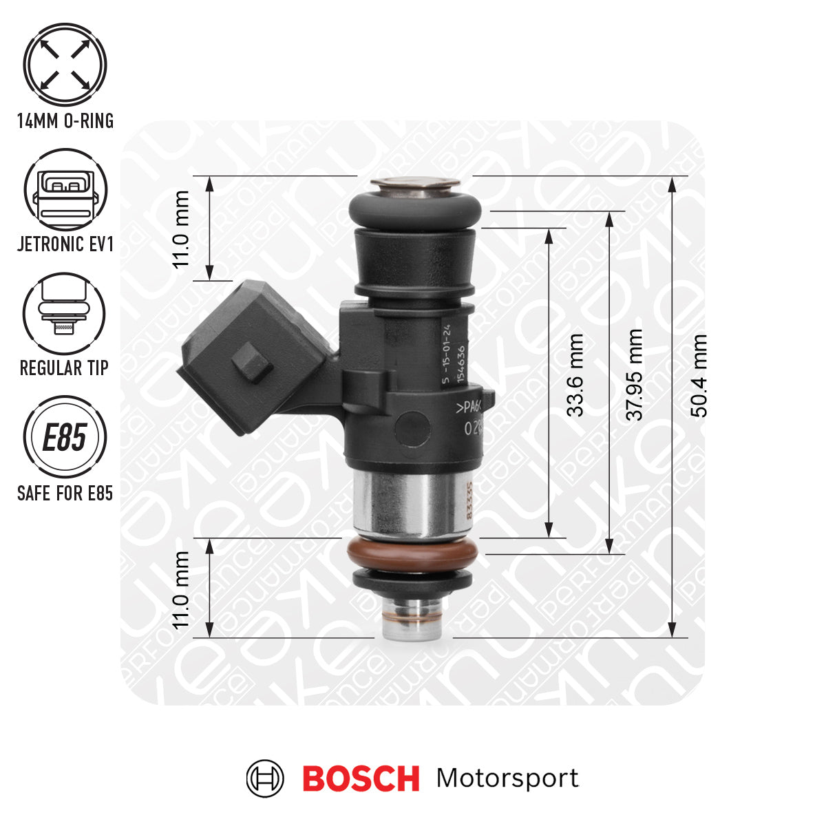 Nuke Performance - Bosch injector 1462cc, 38mm (EV14K), 4pcs flow matched