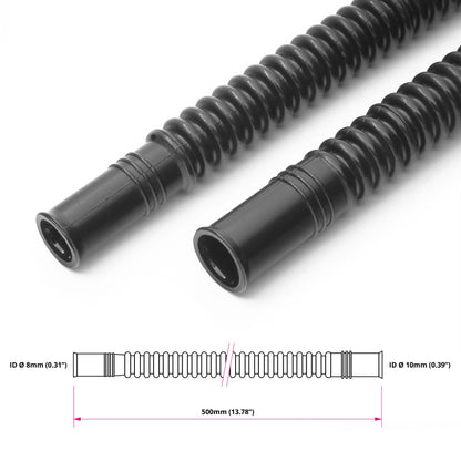 Nuke Performance - Convoluted black nylon in-tank fuel hose Ø8/10mm 500mm