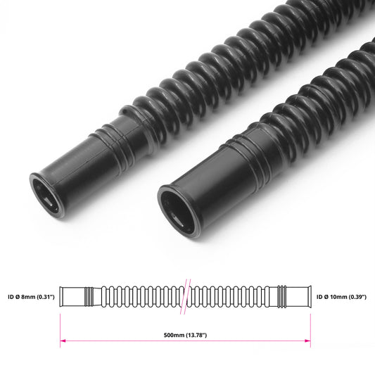 Nuke Performance - Convoluted black nylon in-tank fuel hose Ø8/10mm 500mm